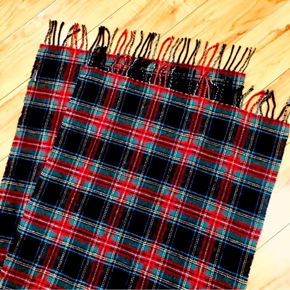 J. Crew large wool scarf plaid  winter Scottish Christmas - Picture 4 of 9